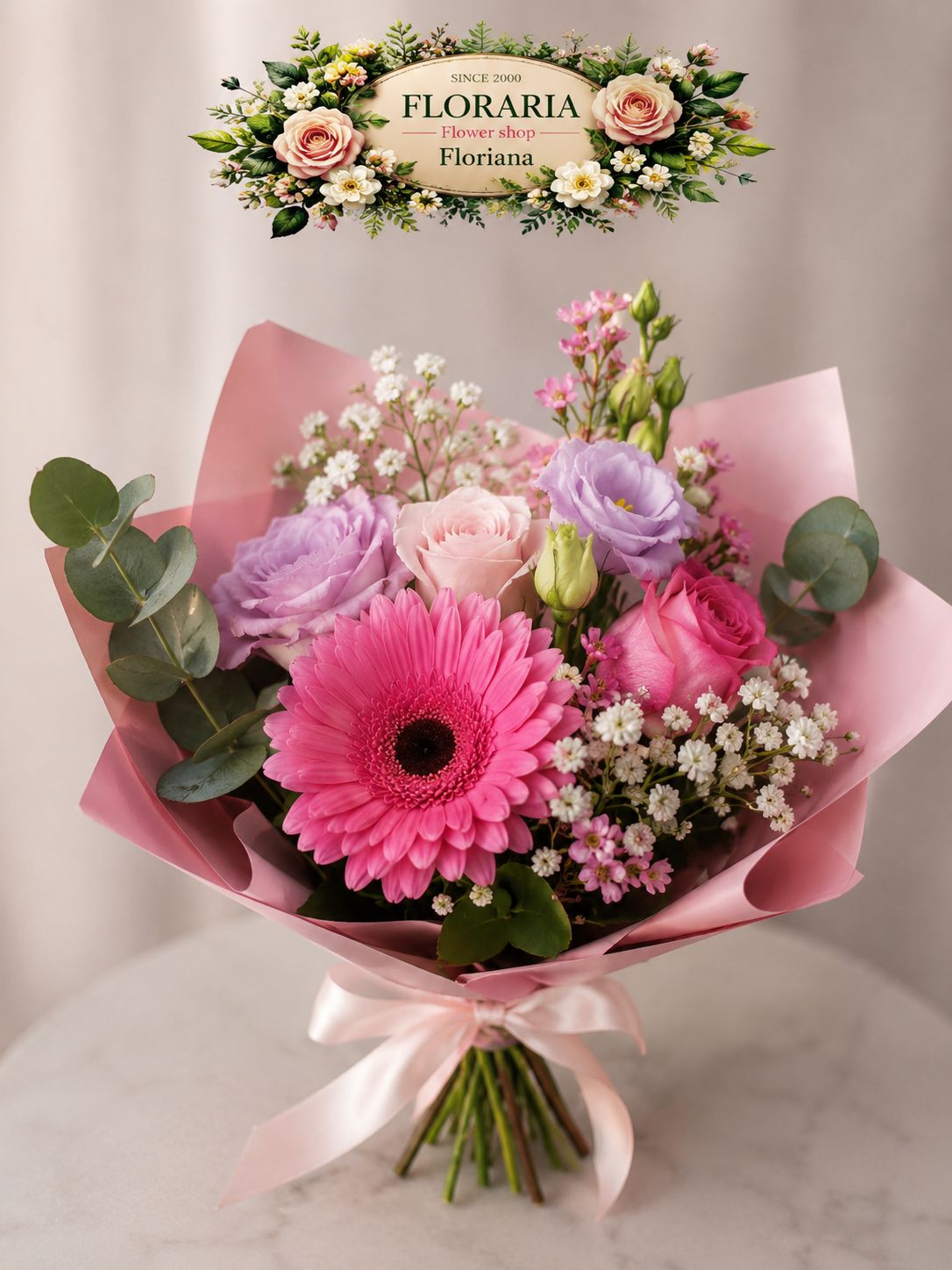 Buchet roz pastel
